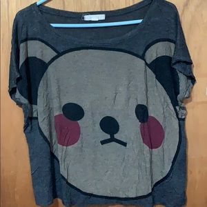 Forever 21 cute bear crop top